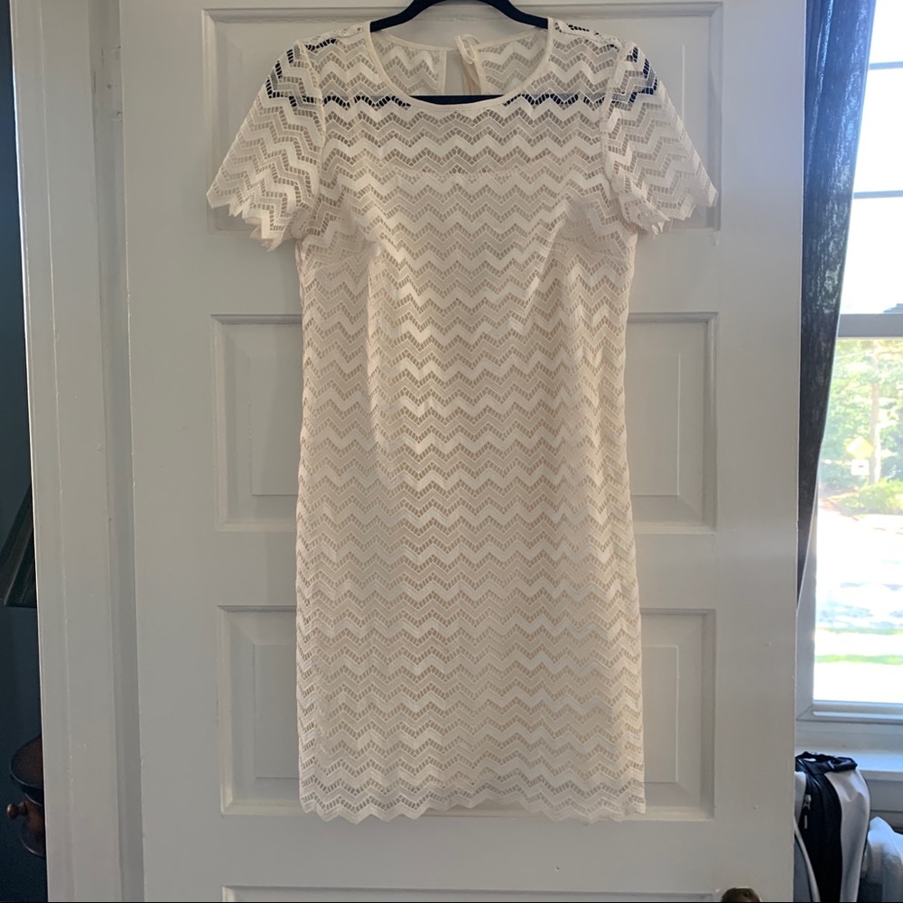 LOFT Ivory Lace Shift Dress